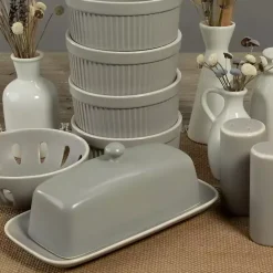 Sale Kirklands Home Stone Stoneware 7-pc. Kitchen Accessories Set Gray