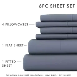 Discount Kirklands Home Stone Ultra Soft 6-pc. Full Sheet Set Gray