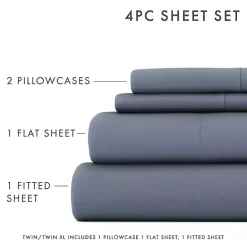 Clearance Kirklands Home Stone Ultra Soft 3-pc. Twin Sheet Set Gray