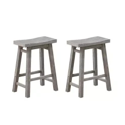 Sale Kirklands Home Storm Sonoma Saddle Counter Stools, Set of 2 Gray