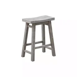 Sale Kirklands Home Storm Sonoma Saddle Counter Stools, Set of 2 Gray