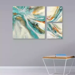 Clearance Kirklands Home Striations I, II & III Canvas Art Prints, Set of 3 Blue