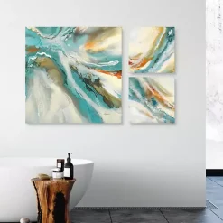 Clearance Kirklands Home Striations I, II & III Canvas Art Prints, Set of 3 Blue