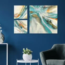 Clearance Kirklands Home Striations I, II & III Canvas Art Prints, Set of 3 Blue