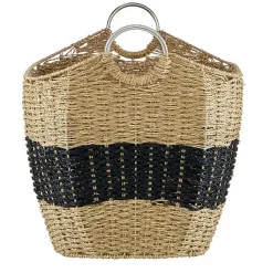 Sale Kirklands Home Striped Natural Seagrass Basket