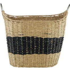 Sale Kirklands Home Striped Natural Seagrass Basket