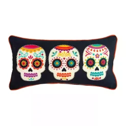 Hot Kirklands Home Sugar Skull Trio Day of the Dead Pillow