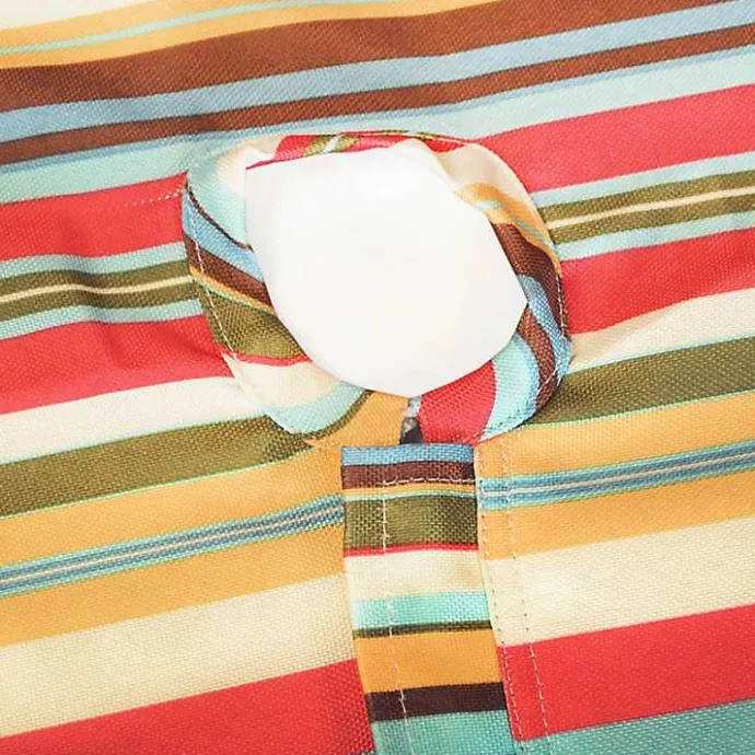 Discount Kirklands Home Summer Stripe Outdoor Round Zipper Table Cloth Multi