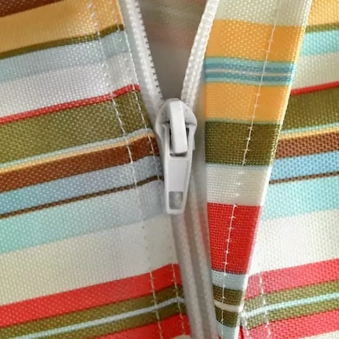 Discount Kirklands Home Summer Stripe Outdoor Round Zipper Table Cloth Multi