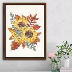 Best Kirklands Home Sunflower and Fall Foliage Framed Canvas Art Print
