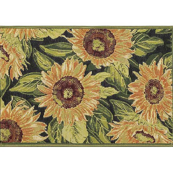 New Kirklands Home Sunflower Blossoms Indoor/Outdoor Rug, 2x3