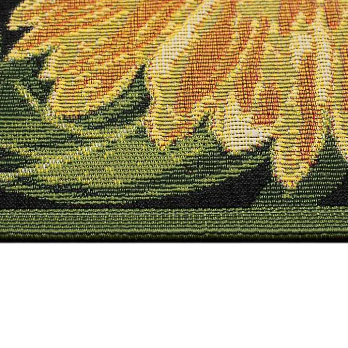 New Kirklands Home Sunflower Blossoms Indoor/Outdoor Rug, 2x3