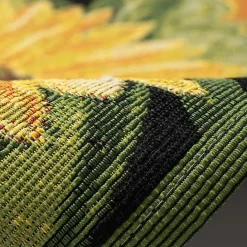 New Kirklands Home Sunflower Blossoms Indoor/Outdoor Rug, 2x3