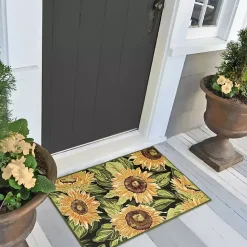 New Kirklands Home Sunflower Blossoms Indoor/Outdoor Rug, 2x3