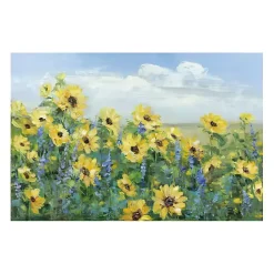 Hot Kirklands Home Sunflower Fields Forever Giclee Canvas Art Print Yellow