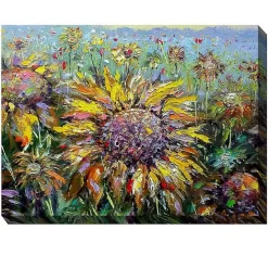 Best Kirklands Home Sunflower Fields Outdoor Canvas Art Print