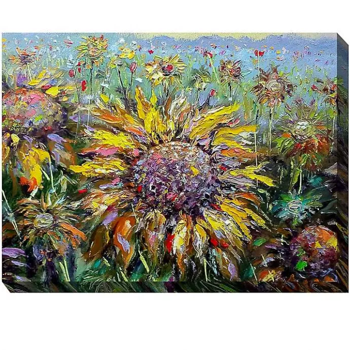 Best Kirklands Home Sunflower Fields Outdoor Canvas Art Print