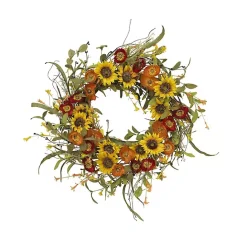 Online Kirklands Home Sunflower Mixed Floral Wreath