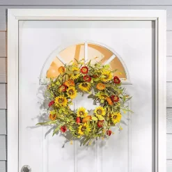 Online Kirklands Home Sunflower Mixed Floral Wreath