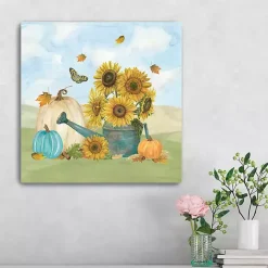 Outlet Kirklands Home Sunflower Watering Can Canvas Art Print