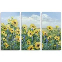 Clearance Kirklands Home Sunflowers Forever Canvas Art Prints, Set of 3