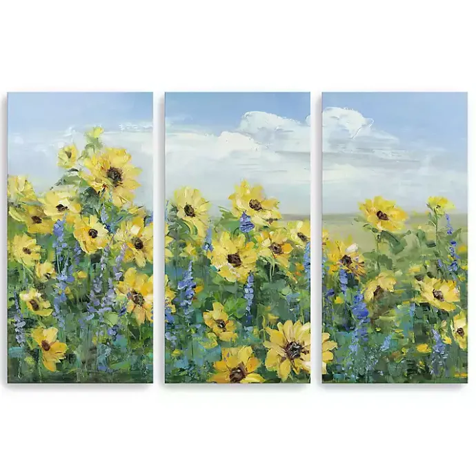 Clearance Kirklands Home Sunflowers Forever Canvas Art Prints, Set of 3