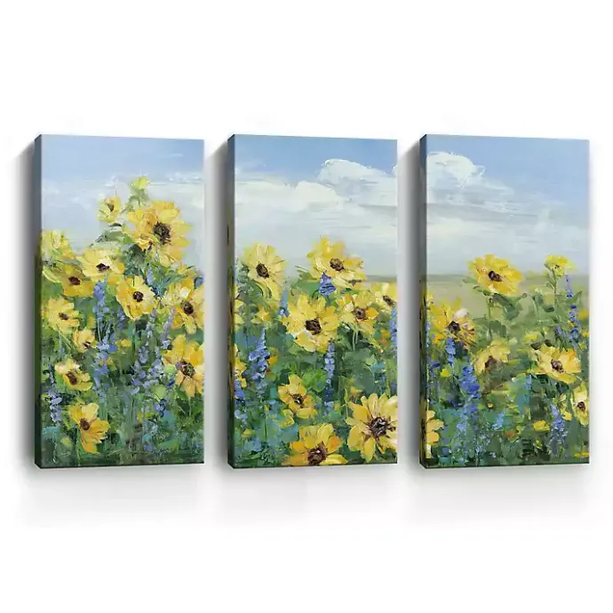 Clearance Kirklands Home Sunflowers Forever Canvas Art Prints, Set of 3