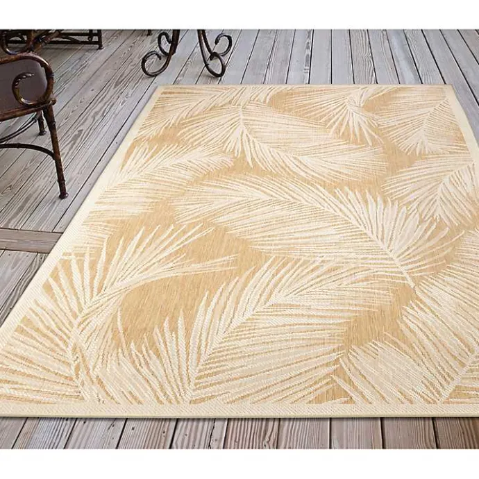 Clearance Kirklands Home Sunlight Palm Leaves Outdoor Area Rug, 6x9