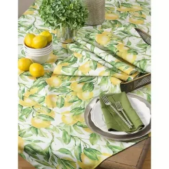 Outlet Kirklands Home Sunny Lemon Print Table Runner