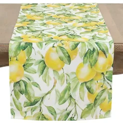 Outlet Kirklands Home Sunny Lemon Print Table Runner