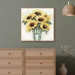 New Kirklands Home Sunny Sunflowers Framed Canvas Art Print