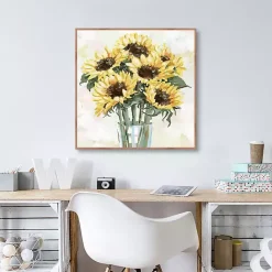 New Kirklands Home Sunny Sunflowers Framed Canvas Art Print