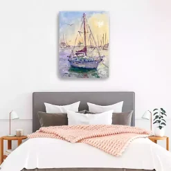 Sale Kirklands Home Sunset Boat Canvas Art Print Multi