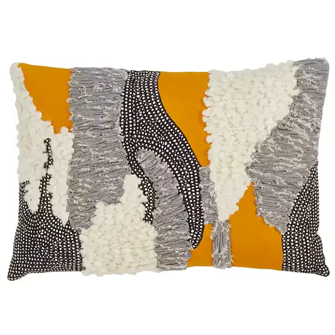 Online Kirklands Home Sunshine Boucle Textured Lumbar Throw Pillow