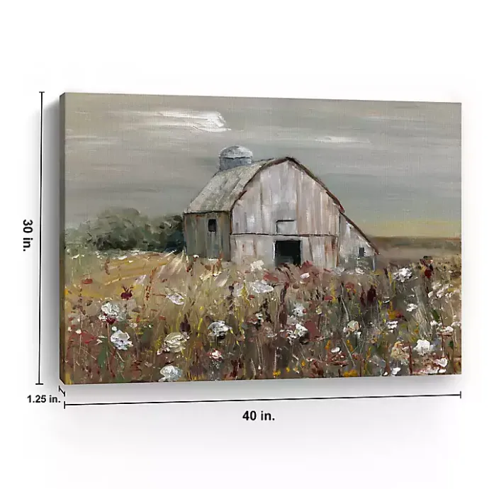 Hot Kirklands Home Swatland Wildflower Barn Canvas Art Print