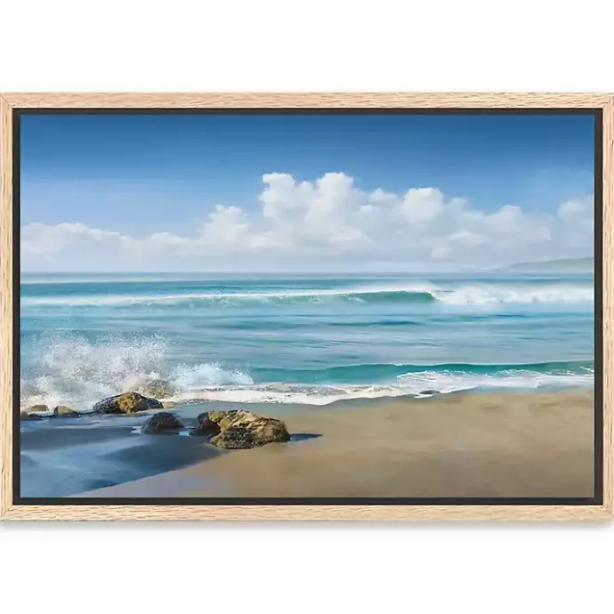 Discount Kirklands Home Sweeping Framed Canvas Art Print Blue