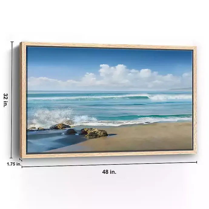 Discount Kirklands Home Sweeping Framed Canvas Art Print Blue