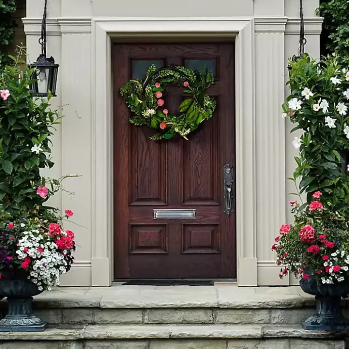 Hot Kirklands Home Sweetgum and Mandarin Wreath