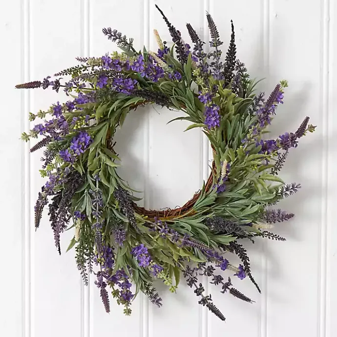 Clearance Kirklands Home Swirled Lavender and Greenery Wreath
