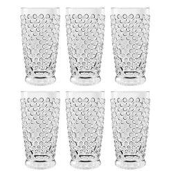 Discount Kirklands Home Tall Embossed Acrylic Tumblers, Set of 6 Clear