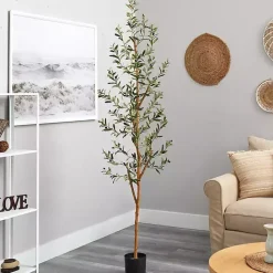 Outlet Kirklands Home Tall Potted Olive Branch Tree, 82 in.
