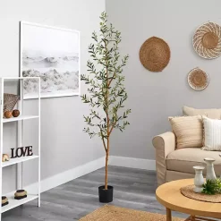Outlet Kirklands Home Tall Potted Olive Branch Tree, 82 in.