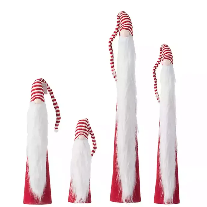 Sale Kirklands Home Tall Red and White Santa Gnomes, Set of 4