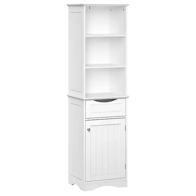 Online Kirklands Home Tall Open Shelves Cabinet White