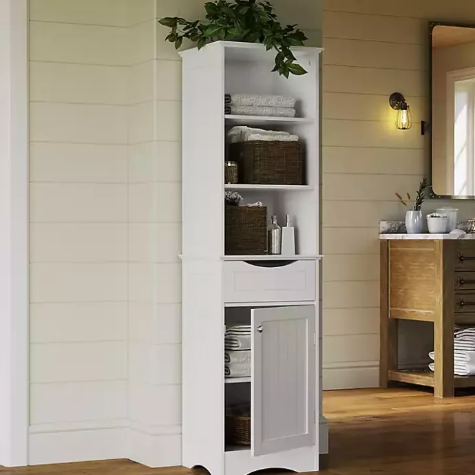 Online Kirklands Home Tall Open Shelves Cabinet White