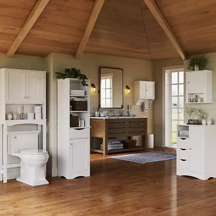 Online Kirklands Home Tall Open Shelves Cabinet White