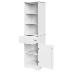 Online Kirklands Home Tall Open Shelves Cabinet White