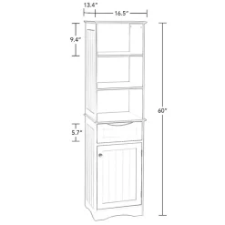 Online Kirklands Home Tall Open Shelves Cabinet White