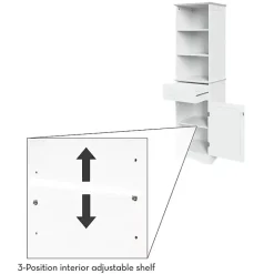 Online Kirklands Home Tall Open Shelves Cabinet White