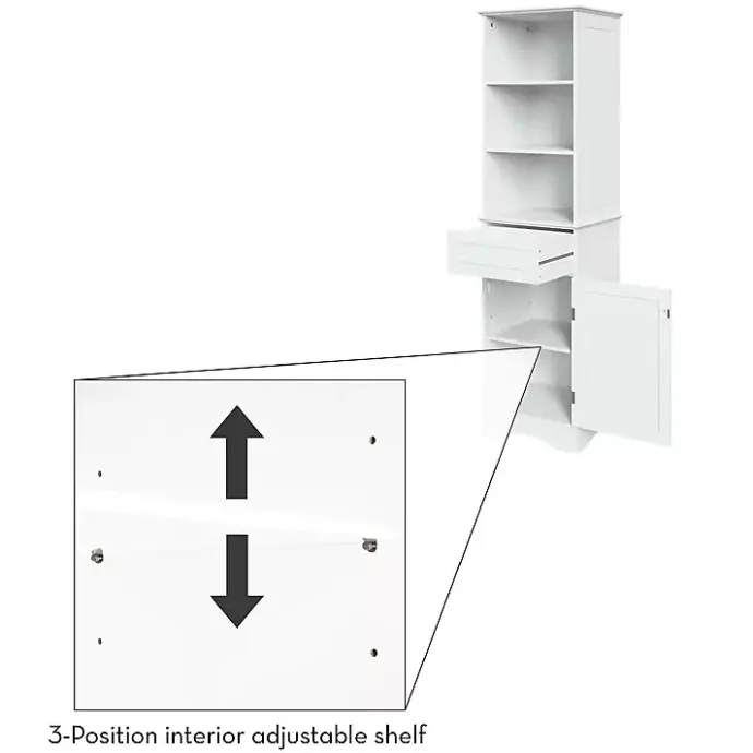 Online Kirklands Home Tall Open Shelves Cabinet White